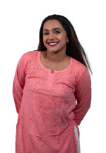 Peach Embroidered Casual Top - Image 2