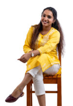 Yellow Embroidered Straight Kurta - Image 3