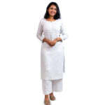 White Chikankari Kurta Set