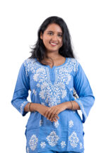 Blue Embroidered Top - Image 3